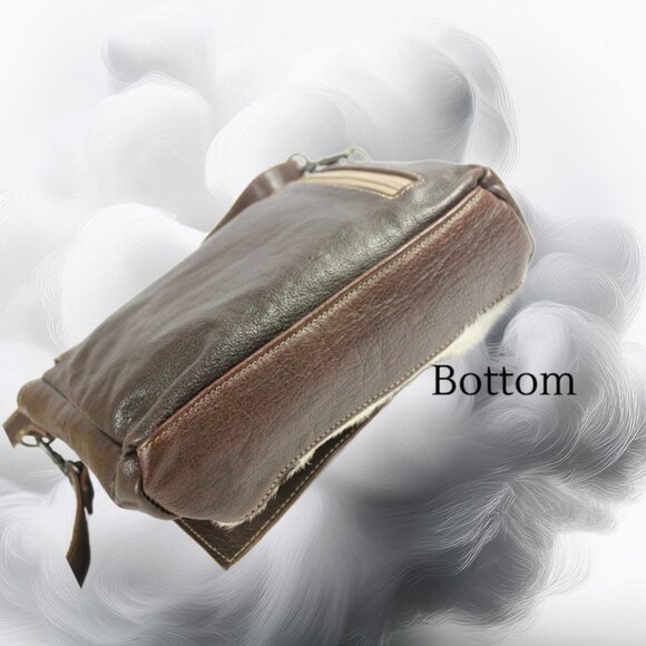 Myra Bags Teal Flowers Aztec Cowgirl Conceal Carry Leather Cross Body Bag - Picture 5 of 9